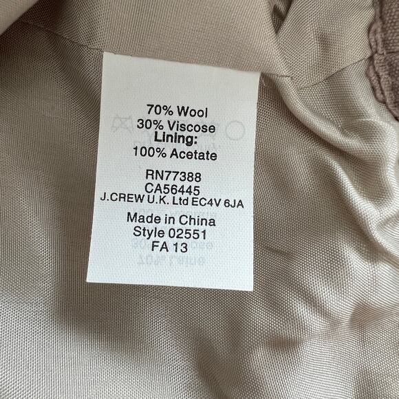 J. Crew Factory Double Serge Wool Blend Pencil Mini Skirt Women's 12 Stone NWT - Picture 5 of 6